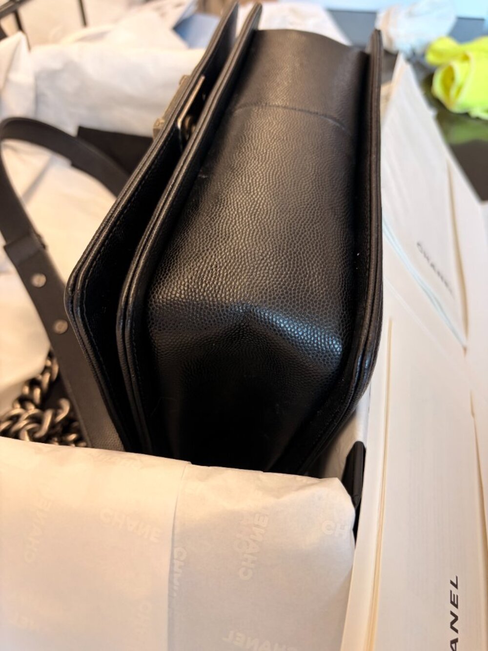 Chanel Boy Bag, Medium, Black Caviar - Picture 3 of 7